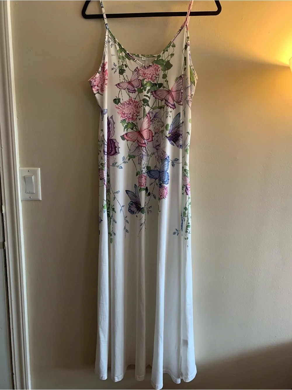 🦋Butterfly Maxi Dress Sundress — White Unbranded NWOT Never Worn - Picture 3 of 9
